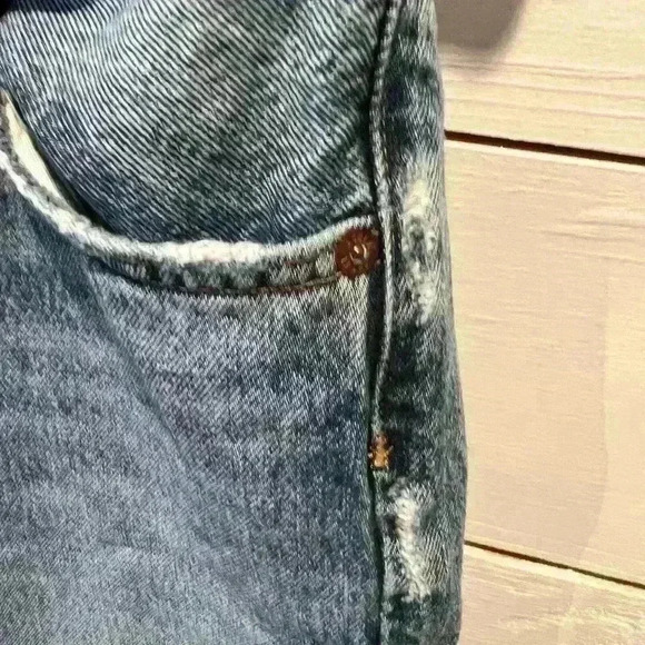 Agolde Riley jeans size 27, distressed, destroyed, EUC, denim - Picture 5 of 14